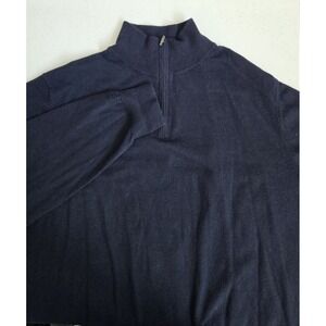 Daniel Hechter Paris Men's XL Navy 1/4 Zip Pullover Cashmere Blend‎ Knit Sweater